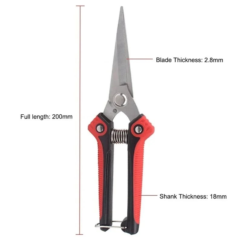 WeedGuard Garden Pruning Shears Bypass Stainless – Durable Space-Saving Construction