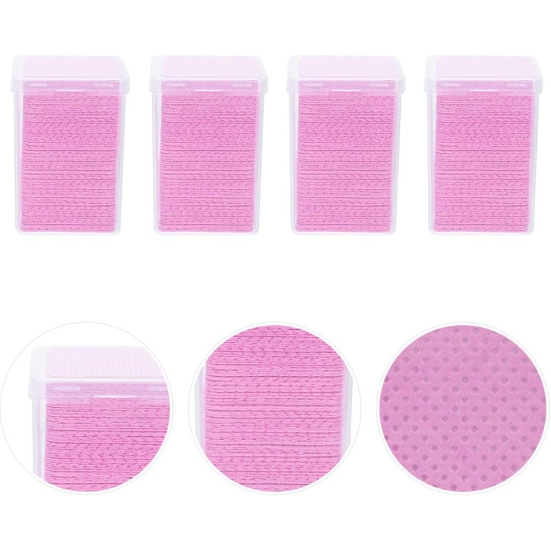 PRETYZOOM Toallitas de Limpieza para Pegamento de Pestañas Color Rosa,