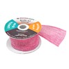 Mandala Crafts Pink Burlap Ribbon 2 Inches Wide Jute Ribbons