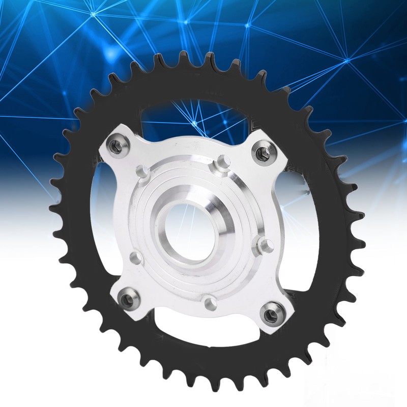 38T 104 BCD Electric Bike Chainring and Adapter Aluminum Alloy