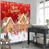 Fitumiw Merry Christmas Gingerbread House Shower Curtain 72" x 72"