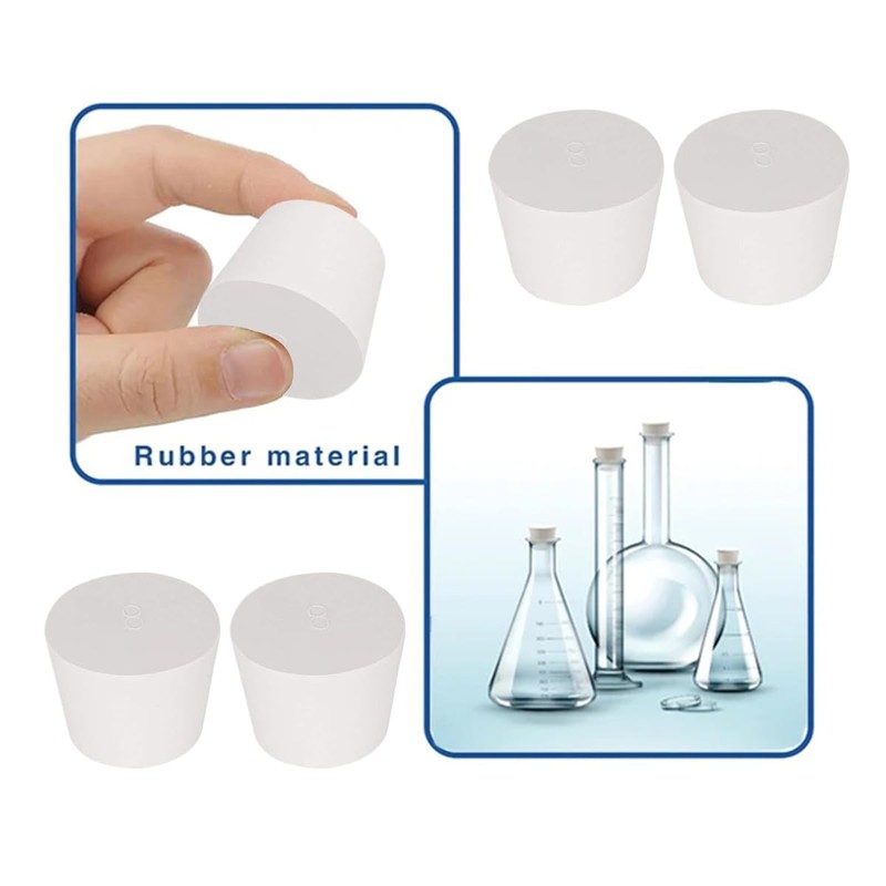 Rubber Plugs, Tapered, Pack of 6 Rubber Plugs, Conical, Solid