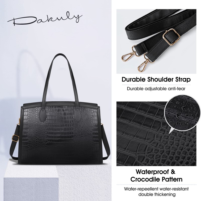Laptop Bag for Women 15.6 Inch Laptop Tote Bags PU