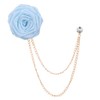 Rose Lapel Pin Tassel Chain Brooch Suit Flower Pins for