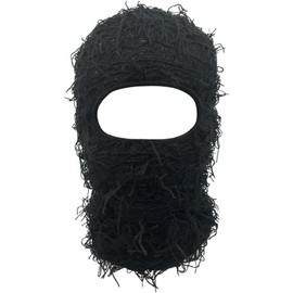 2 count Distressed Balaclava Trending Ski  Wind Proof Winter Premium One Size Yeat Shiesty Distress Mask Beanie Cap - Color: Deep Purple, Size: One Size