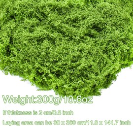 Fake Moss for Potted Plants,Green Moss for Crafts Artificial Floral Moss for Planters Green Moss Decor for DIY Table Centerpieces Faux Moss Filler for Indoor Outdoor Fairy Gardening Decor