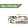 GPGHE Easter Table Runner Ink Floral Bunny Long Table Runners