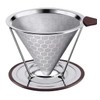 Pour Over Coffee Dripper, Reusable Coffee Filter Durable Stainless Steel