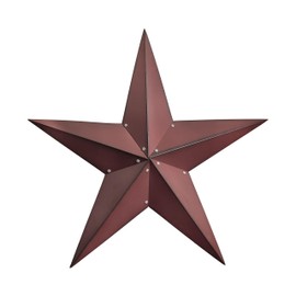 JoyEvy 36" Large Barn Star Outdoor Decoration - Black Metal Star for Outside - Rustic Vintage Western Country Home Farmhouse Primitive Wall Decor
