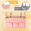 Lilithye Bedside Organizer with Fixed Straps and Water Bottle Holder