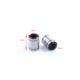 Linear Ball Bearings LM40UU 40mm Bore Dia 60mm OD 80mm Length Linear Motion Ball Bearing Linear Bearings for 3D Printer CNC Machine
