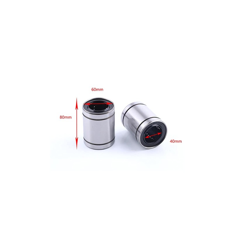 Linear Ball Bearings LM40UU 40mm Bore Dia 60mm OD 80mm