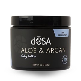 dÕSA Aloe & Argan Body Butter – Natural Moisturizer for Dry Skin with Aloe Vera, Argan Oil & Shea Butter, Soothing, Hydrating & Waterless, Eco-Friendly, 8 oz