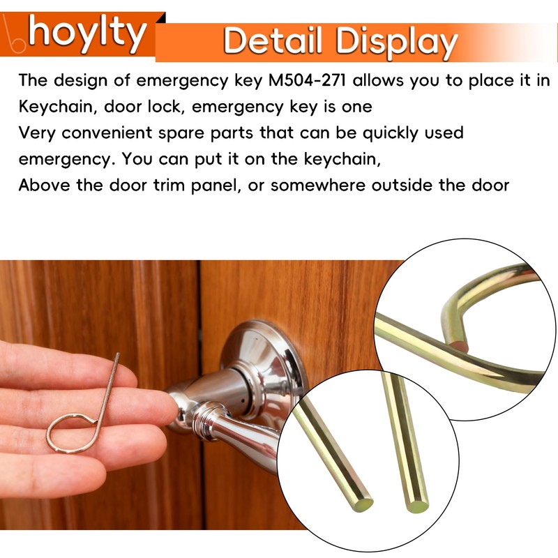 M504-271 Emergency Keys, Interior Bathroom Door Key, Bedroom Emergency Door