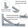 esahpss 2 Pack 8IN Folding Shelf Brackets,White Heavy Duty Matte