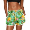 Pineapple Boardshorts for Women Summer Hawaiian Beach Tropical Floral Swim