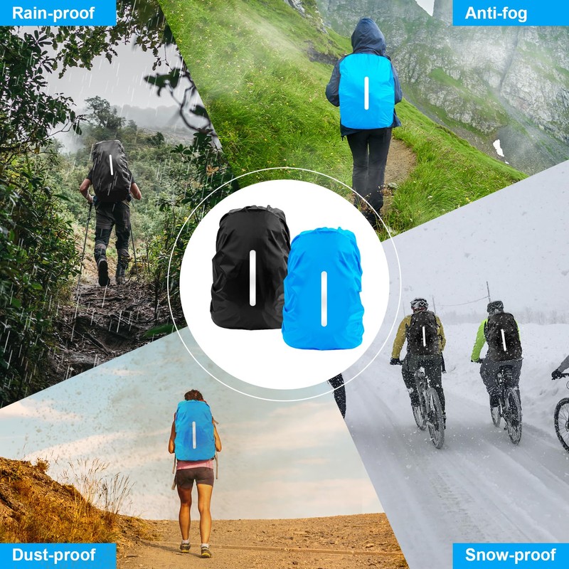 LAMA 2 fundas impermeables para mochila, protector reflectante a prueba