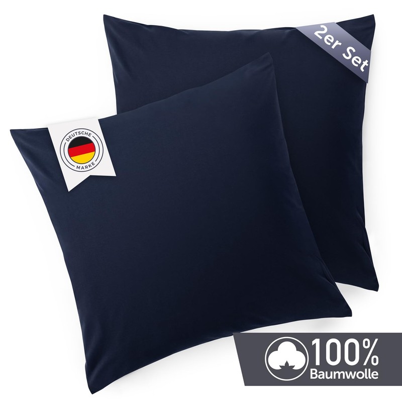 Blumtal set of 2 pillowcases - 100% cotton, super soft