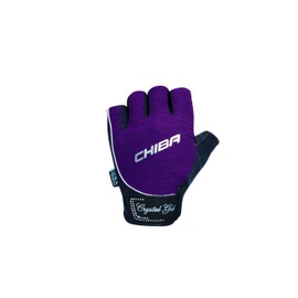 Chiba Unisex's Lady Crystal Gel Glove, Purple, X-Small