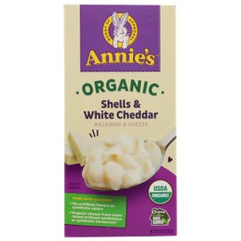 Annie's Homegrown Organic Shells & White Cheddar Macaroni & Cheese, No Artificial Flavor, 6 Ounces (Pack Of 12)