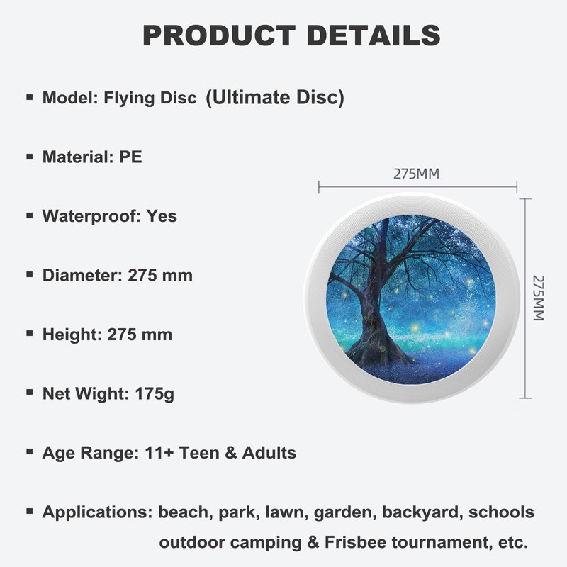 Uanvaha Magical Tree Flying Disc Firefly Big Tree Nature Ultimate
