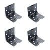 UTALIND 4 Pcs Black Square 90 Degree Self Opening Spring