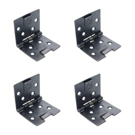 UTALIND 4 Pcs Black Square 90 Degree Self Opening Spring Hinge 2 Inch Length Metal Spring Loaded Hinge for Cabinets