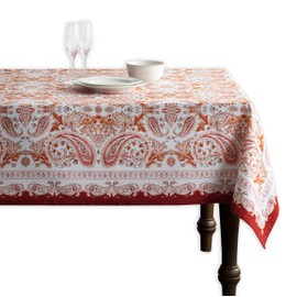 Maison d' Hermine Orient 100% Cotton Tablecloth for the Kitchen, Dinner, Tabletop, Party Decoration, Weddings, Thanksgiving/Christmas (Rectangle, 140 cm x 180 cm)
