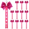 BAOZOON 12 Pcs Cheer Pin Me Ribbon Keychains Glitter Cheer