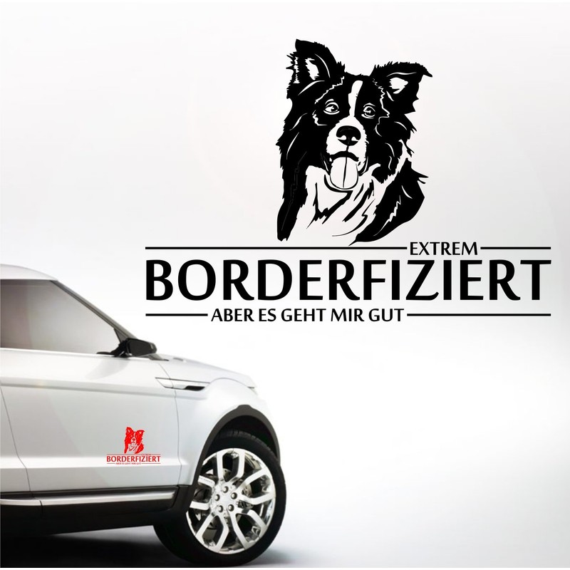 siviwonder Car Sticker Border Collie Dog Infected Dog Sticker 30