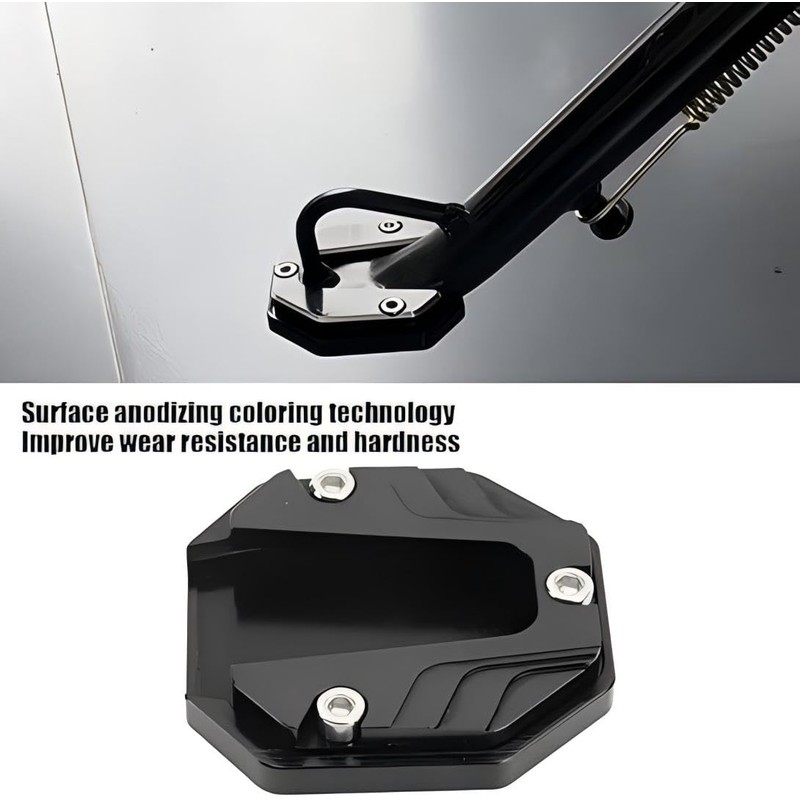Motorcycle Kickstand Plate, Universal Aluminium Alloy Motorcycle Side Stand Plate