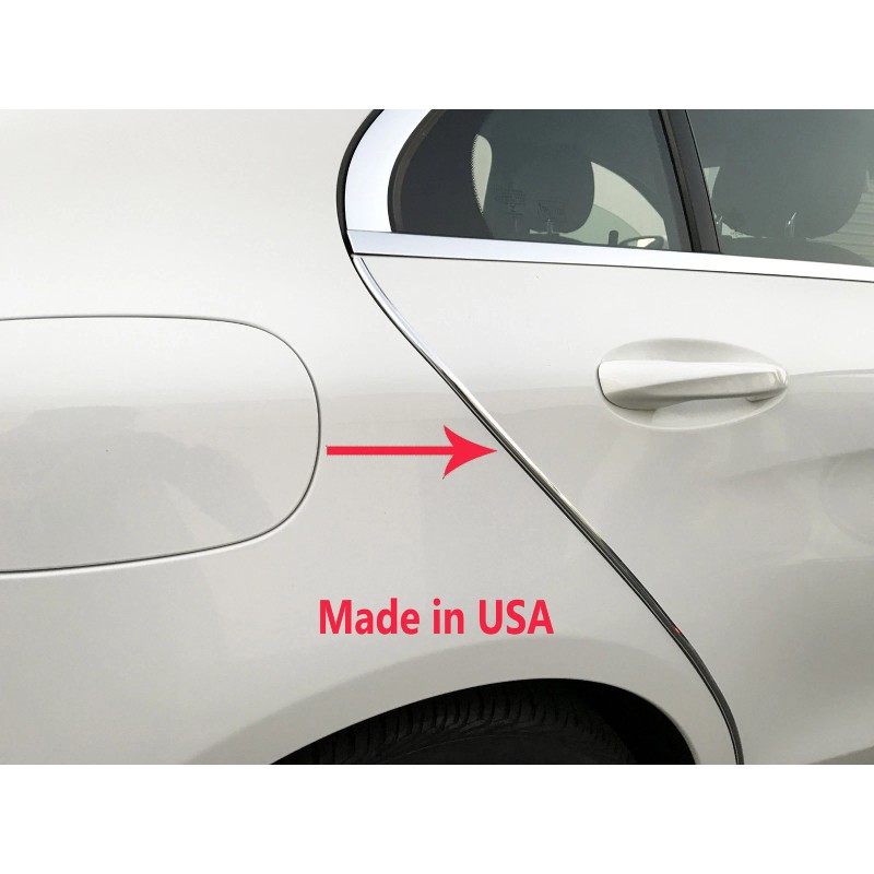 MyFrameAccessory 4pcs CHROME DOOR EDGE GUARD Flexible Protection Trim Molding