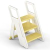 CuFun Toddler Step Stool 2/3-Step Adjustable Folding Kids Step Stool,