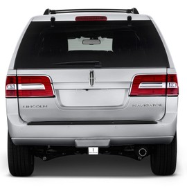 iPick Image for Lincoln Navigator UV Graphic White ABS Plastic 2 inch Tow Hitch Cover