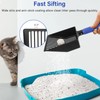 JAMIEWIN Extendable Cat Litter Scoop, Long Handle Litter Sifting Shovel,