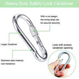 Tree Swing Hanging Straps Kit,Hammock Straps Tree Swing Straps,2 Heavy Duty Lock Carabiners,2 Tree Protectors,2 Swing Straps,Perfect for Garden,Swing,Tree Swing,Hammocks,Holds Up to 800-1000KG