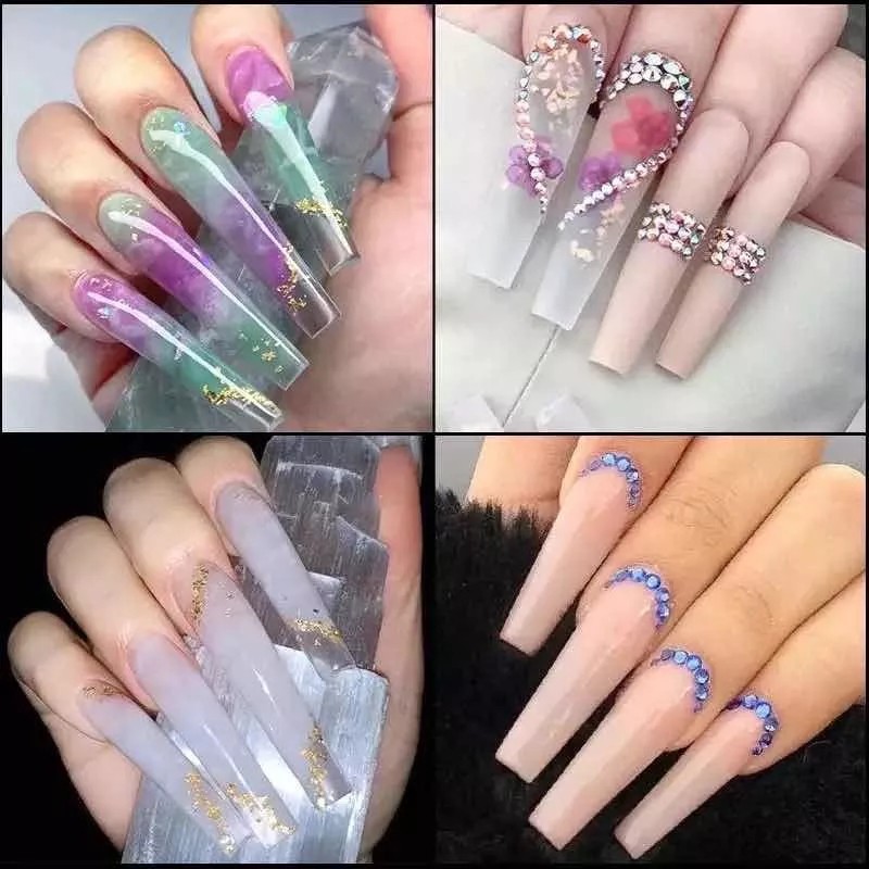 Miss Cherry Tip Cuadrado Largo 400 Piezas Long Bamboo Uñas