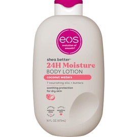 Eos Loción Corporal Shea Better - Coconut Waters Hidratación 24H, Ligera y No Grasosa Hecha con Karité Natural Vegana 16 Onzas Líquidas