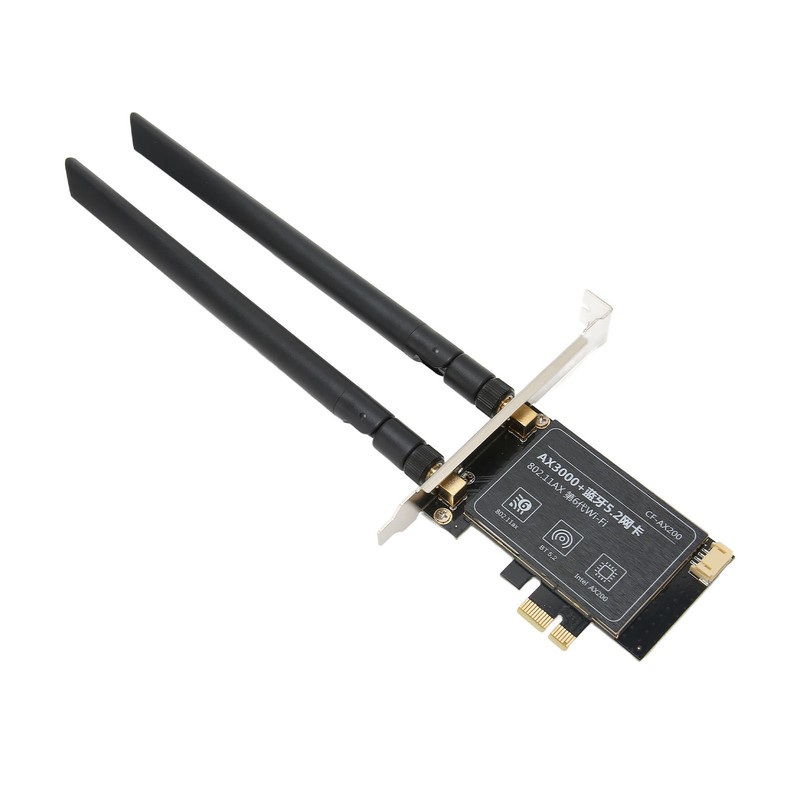 WiFi 6 PCIe Card AX3000Mbps 2.4GHz 5GHz Dual Antenna BT5.2