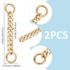 UNICRAFTALE Pack of 2 purses extension chain, 15.5 cm, golden