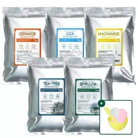 Need Nature 니즈네이처 티트리 모델링팩 1kg+팩도구 [(진정영양생기)시카 400g] Niznature Tea Tree Modeling Pack 1kg + Pack Tools [(Soothing Nutrient Vitality) Cica 400g]
