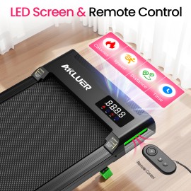 Akluer Portable Walking Pad with 6% Incline for Small Space Storage  Dropping Shipcolor: Black