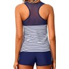 Yonique Tankini Trajes de baño para mujer con pantalones cortos,