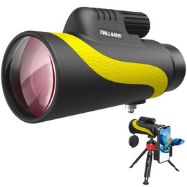 Monocular Telescope, Monoculars for Adults High Powered with BAK-4 Prism,FMC Lens, 8° Wide Angle,16x56 HD Monocular Scope for Stargazing,Bird Watching with Phone Holder & Tripod(Yellow)