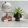 Wide Top Modern Handmade Metal Indoor Planter with Unique Shape,