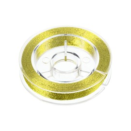 PATIKIL 50 m / 55 yards rod guide envelope thread 450D metallic DIY fishing rod ladders fixing line gold tone