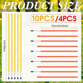 Silipull 4 Pcs Training Agility Poles 5ft Adjustable Soccer Training Poles Soccer Training Sticks Sports Speed and Agility Training Equipment for Football Sport Soccer Speed Training (Yellow, Orange)