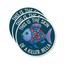This is The Skin of A Killer Sticker – Waterproof Vinyl Sticker for Water Bottles, Laptops, Phone Cases & Cars (3PCS, 3”)