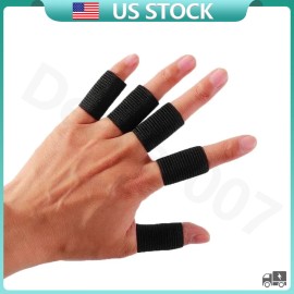 Deacar007 10pcs Finger Compression Sleeves Protector Support Pain Management Elastic Fiber