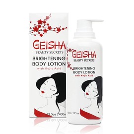 Geisha Kojic Acid Skin Brightening Body Lotion - 13.5 fl oz / 400ml- Daily Moisturizing Cream for Uneven Skin Tone